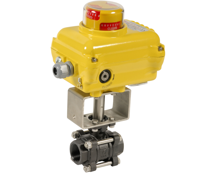 3 piece carbon steel ball valve 738XS BW 1/2'' + SA05 230V AC